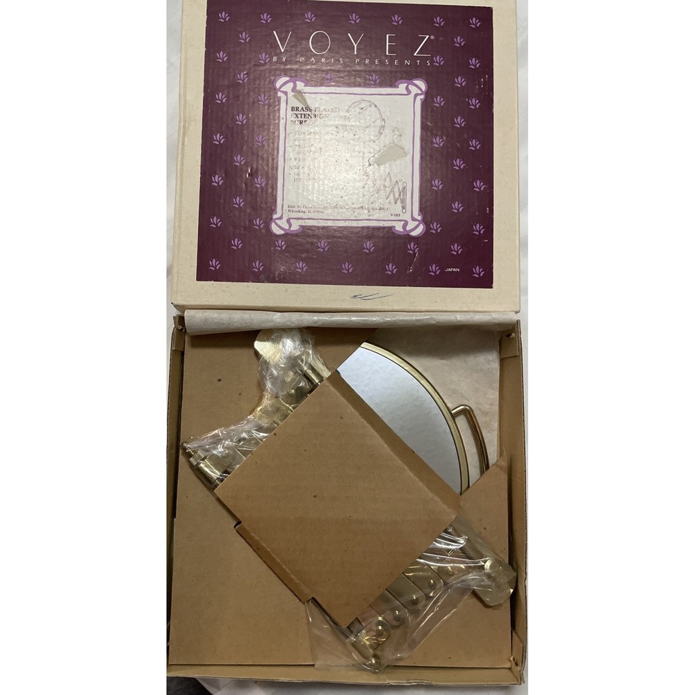 Voyez Paris Presents NITB Brass Plated Extension Bathroom Mirror 22" Arm